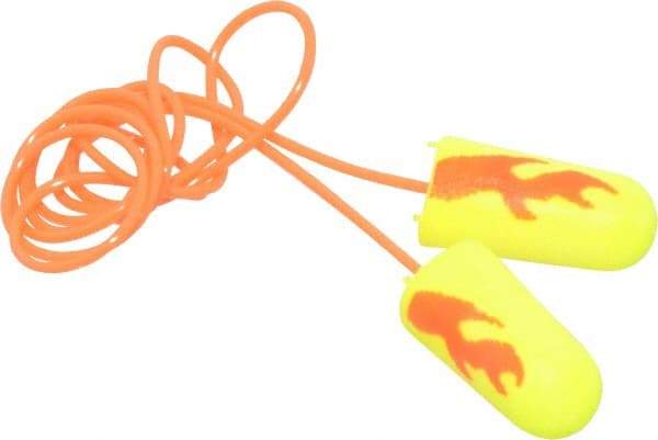 3M - Disposable, Corded, 33 dB Earplugs - Yellow, 200 Pairs - Eagle Tool & Supply