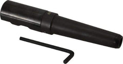 Made in USA - 1" Shank Diam Straight Shank with Weldon Flat 3/8" Hole End Mill Holder/Adapter - 3" Projection - Exact Industrial Supply