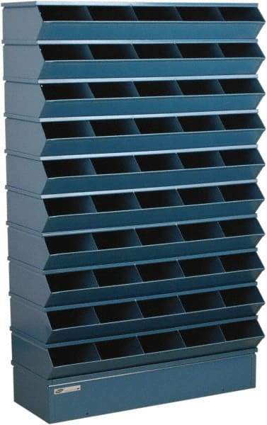 Stackbin - 10 Bin, Shelving Unit with Openings & Base - 37" Wide x 60" High - Eagle Tool & Supply