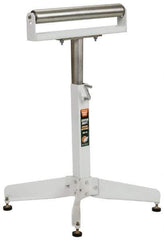HTC - 16 Inch Long x 32 Inch High Heavy Duty Roller Support - 500 Lbs. Limit, with 1 and 1-3/8 Inch Wide Roller - Eagle Tool & Supply