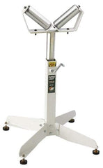 HTC - 22 Inch to 32 Inch High Heavy Duty Inch V Inch Roller Support - 500 Lbs. Limit, with 2 and 4 Inch Wide Rollers - Eagle Tool & Supply