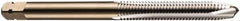 DORMER - M16x2.00 Metric Coarse, 3 Flute, Bright Finish, Cobalt Spiral Point Tap - Plug Chamfer, Right Hand Thread, 102mm OAL, 24mm Thread Length, 12.5mm Shank Diam, 6H Class of Fit, Series E000 - Exact Industrial Supply