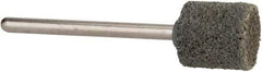 Rex Cut Product - 1/2" Head Diam x 1/2" Thickness, W185, Cylinder End, Aluminum Oxide Mounted Point - Brown, Medium Grade, 34,500 RPM - Eagle Tool & Supply