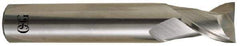 OSG - 5/8", 2 Flute, Single End, Solid Carbide, 0.03" Corner Radius End Mill - 3-1/2" OAL, 30° Helix, Right Hand Flute, 3/4" LOC, Right Hand Cut - Eagle Tool & Supply