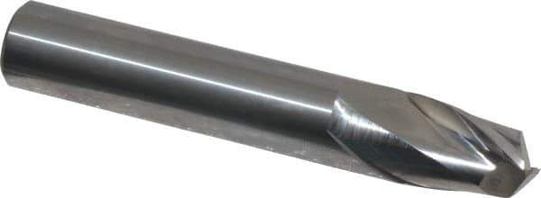 OSG - 1/2", 5/8" LOC, 1/2" Shank Diam, 3" OAL, 2 Flute, Solid Carbide Square End Mill - Single End, Uncoated, Spiral Flute, 30° Helix, Centercutting, Right Hand Cut, Right Hand Flute, Series 2021 - Eagle Tool & Supply