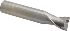 OSG - 3/4", 1" LOC, 3/4" Shank Diam, 4" OAL, 2 Flute, Solid Carbide Square End Mill - Single End, Uncoated, Spiral Flute, 30° Helix, Centercutting, Right Hand Cut, Right Hand Flute, Series 2021 - Eagle Tool & Supply