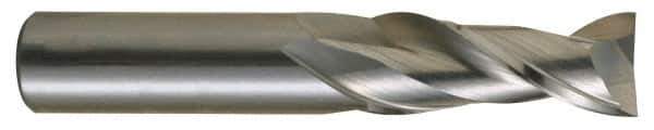 OSG - 1", 2 Flute, Single End, Solid Carbide, 0.12" Corner Radius End Mill - 5" OAL, 30° Helix, Right Hand Flute, 2" LOC, Right Hand Cut - Eagle Tool & Supply