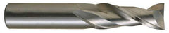 OSG - 1", 2 Flute, Single End, Solid Carbide, 0.09" Corner Radius End Mill - 5" OAL, 30° Helix, Right Hand Flute, 2" LOC, Right Hand Cut - Eagle Tool & Supply