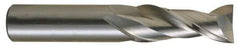 OSG - 1", 2 Flute, Single End, Solid Carbide, 0.12" Corner Radius End Mill - 5" OAL, 30° Helix, Right Hand Flute, 2" LOC, Right Hand Cut - Eagle Tool & Supply