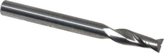 OSG - 3/16", 9/16" LOC, 3/16" Shank Diam, 2" OAL, 2 Flute, Solid Carbide Square End Mill - Single End, Uncoated, Spiral Flute, 30° Helix, Centercutting, Right Hand Cut, Right Hand Flute, Series 2022 - Eagle Tool & Supply