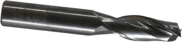 OSG - 3/8", 1" LOC, 3/8" Shank Diam, 2-1/2" OAL, 2 Flute, Solid Carbide Square End Mill - Single End, Uncoated, Spiral Flute, 30° Helix, Centercutting, Right Hand Cut, Right Hand Flute, Series 2022 - Eagle Tool & Supply