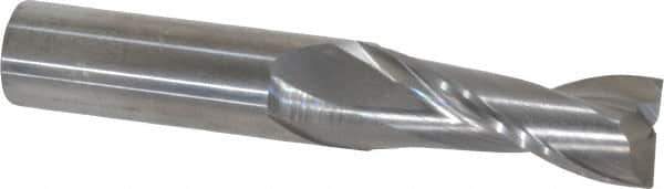 OSG - 1/2", 1-1/4" LOC, 1/2" Shank Diam, 3" OAL, 2 Flute, Solid Carbide Square End Mill - Single End, Uncoated, Spiral Flute, 30° Helix, Centercutting, Right Hand Cut, Right Hand Flute, Series 2022 - Eagle Tool & Supply