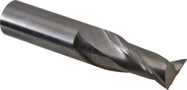 OSG - 3/4", 1-5/8" LOC, 3/4" Shank Diam, 4" OAL, 2 Flute, Solid Carbide Square End Mill - Single End, Uncoated, Spiral Flute, 30° Helix, Centercutting, Right Hand Cut, Right Hand Flute, Series 2022 - Eagle Tool & Supply