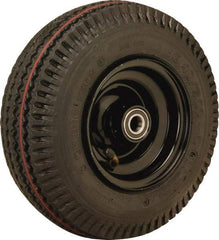 Hamilton - 10 Inch Diameter x 2-3/8 Inch Wide, Rubber Caster Wheel - 480 Lb. Capacity, 3 Inch Hub Length, 3/4 Inch Axle Diameter, Straight Roller Bearing - Eagle Tool & Supply
