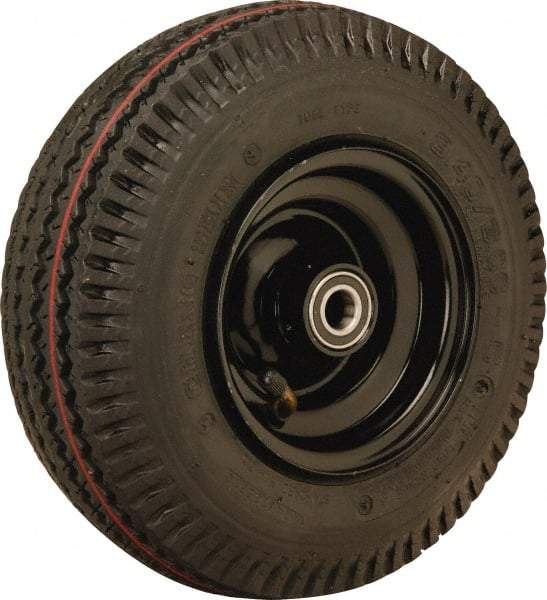 Hamilton - 10 Inch Diameter x 2-3/8 Inch Wide, Rubber Caster Wheel - 480 Lb. Capacity, 3-3/8 Inch Hub Length, 3/4 Inch Axle Diameter, Tapered Roller Bearing - Eagle Tool & Supply
