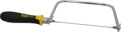 Stanley - 6-1/2" Steel Blade Coping Saw - ABS, TPR Handle, Ergonomic, 13-1/4" OAL, 4-3/4" Throat Depth - Eagle Tool & Supply