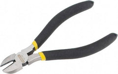 Stanley - 5-5/8" OAL, 5/16" Capacity, Cutting Pliers - 47/64" Jaw Length x 45/64" Jaw Width, Round Head, Cushion Grip Handle - Eagle Tool & Supply