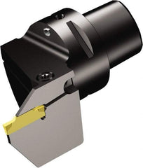 Sandvik Coromant - Cx-R/LF123..B Insert, 80mm Head Length, Modular Grooving Cutting Unit Head - Left Hand Cut, System Size C8, Through Coolant, Series CoroCut 1-2 - Eagle Tool & Supply