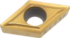 Kennametal - DPGT21.51 LF Grade KC730 Carbide Turning Insert - TiN Finish, 55° Diamond, 1/4" Inscr Circle, 3/32" Thick, 1/64" Corner Radius - Eagle Tool & Supply