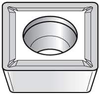 Kennametal - SPMT32.52 LF Grade K68 Carbide Turning Insert - Uncoated, 90° Square, 3/8" Inscr Circle, 5/32" Thick, 1/32" Corner Radius - Eagle Tool & Supply