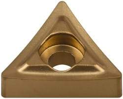 Kennametal - T221 P Grade KC850 Carbide Turning Insert - TiC/TiCN/TiN Finish, 60° Triangle, 1/4" Inscr Circle, 1/8" Thick, 1/64" Corner Radius - Eagle Tool & Supply