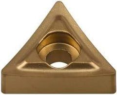 Kennametal - T221 P Grade KC850 Carbide Turning Insert - TiC/TiCN/TiN Finish, 60° Triangle, 1/4" Inscr Circle, 1/8" Thick, 1/64" Corner Radius - Eagle Tool & Supply