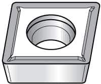 Kennametal - CPMT1.81.51 LF Grade KC5025 Carbide Turning Insert - TiAlN Finish, 80° Diamond, 7/32" Inscr Circle, 3/32" Thick, 1/64" Corner Radius - Eagle Tool & Supply