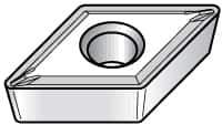 Kennametal - DCMT32.52 LF Grade KC5025 Carbide Turning Insert - TiAlN Finish, 55° Diamond, 3/8" Inscr Circle, 5/32" Thick, 1/32" Corner Radius - Eagle Tool & Supply