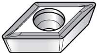 Kennametal - DPMT21.51 LF Grade KC5025 Carbide Turning Insert - TiAlN Finish, 55° Diamond, 1/4" Inscr Circle, 3/32" Thick, 1/64" Corner Radius - Eagle Tool & Supply