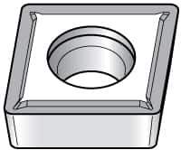 Kennametal - CCGT21.52 LF Grade KC5010 Carbide Turning Insert - TiAlN Finish, 80° Diamond, 1/4" Inscr Circle, 3/32" Thick, 1/32" Corner Radius - Eagle Tool & Supply