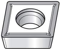 Kennametal - CPGT21.50 LF Grade KC5410 Carbide Turning Insert - TiB2 Finish, 80° Diamond, 1/4" Inscr Circle, 3/32" Thick, 0.0039" Corner Radius - Eagle Tool & Supply