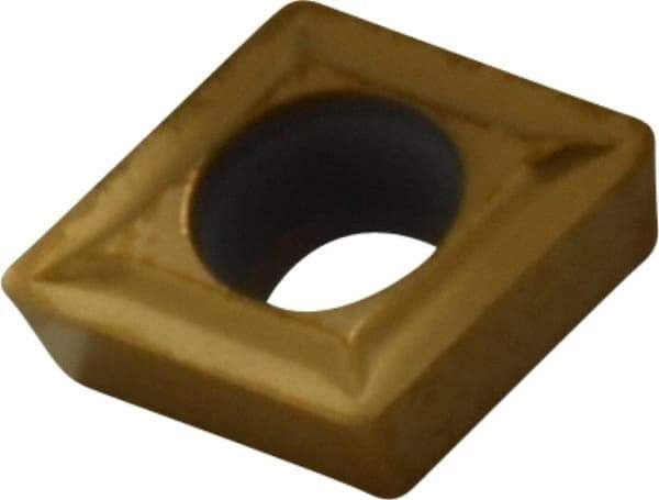 Kennametal - CPGT21.51 LF Grade KC730 Carbide Turning Insert - TiN Finish, 80° Diamond, 1/4" Inscr Circle, 3/32" Thick, 1/64" Corner Radius - Eagle Tool & Supply