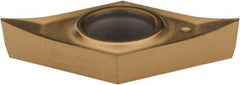 Kennametal - DCGT21.50.5 HP Grade KC730 Carbide Turning Insert - TiN Finish, 55° Diamond, 1/4" Inscr Circle, 3/32" Thick, 0.0079" Corner Radius - Eagle Tool & Supply