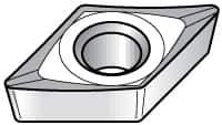 Kennametal - DCGT21.52 HP Grade KC5025 Carbide Turning Insert - TiAlN Finish, 55° Diamond, 1/4" Inscr Circle, 3/32" Thick, 1/32" Corner Radius - Eagle Tool & Supply