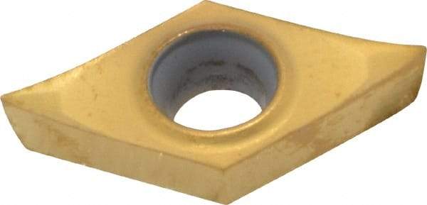 Kennametal - DCGT32.50.5 HP Grade KC730 Carbide Turning Insert - TiN Finish, 55° Diamond, 3/8" Inscr Circle, 5/32" Thick, 0.0079" Corner Radius - Eagle Tool & Supply
