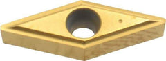 Kennametal - VBGT221 LF Grade KC730 Carbide Turning Insert - TiN Finish, 35° Diamond, 1/4" Inscr Circle, 1/8" Thick, 1/64" Corner Radius - Eagle Tool & Supply