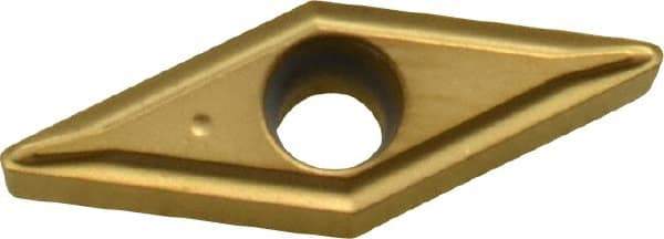 Kennametal - VBMT221 LF Grade KC730 Carbide Turning Insert - TiN Finish, 35° Diamond, 1/4" Inscr Circle, 1/8" Thick, 1/64" Corner Radius - Eagle Tool & Supply