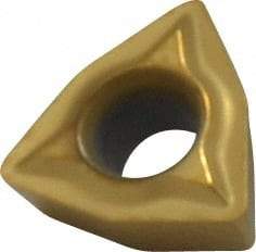 Kennametal - WPMT1.51.21 LF Grade KC730 Carbide Turning Insert - TiN Finish, 80° Trigon, 3/16" Inscr Circle, 5/64" Thick, 1/64" Corner Radius - Eagle Tool & Supply