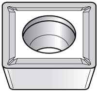 Kennametal - SPGT32.52 LF Grade KC730 Carbide Turning Insert - TiN Finish, 90° Square, 3/8" Inscr Circle, 5/32" Thick, 1/32" Corner Radius - Eagle Tool & Supply