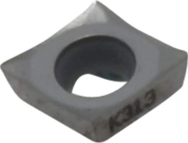 Kennametal - CPGT32.51 HP Grade K313 Carbide Turning Insert - Uncoated, 80° Diamond, 3/8" Inscr Circle, 5/32" Thick, 1/64" Corner Radius - Eagle Tool & Supply