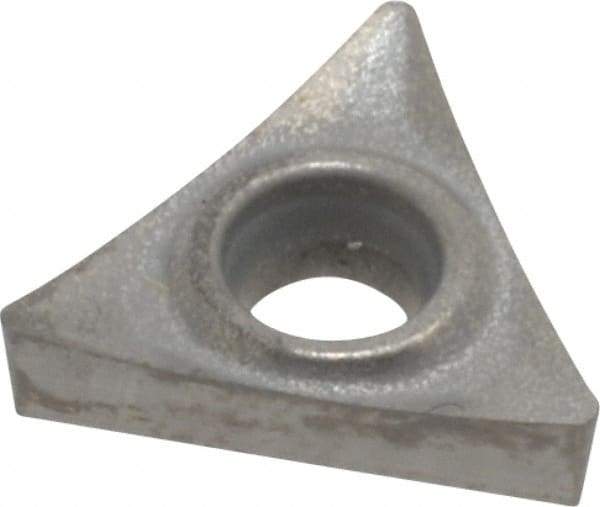 Kennametal - TCGT21.51 HP Grade K313 Carbide Turning Insert - Uncoated, 60° Triangle, 1/4" Inscr Circle, 3/32" Thick, 1/64" Corner Radius - Eagle Tool & Supply
