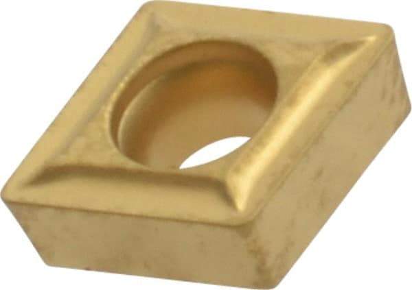 Kennametal - CCMT21.51 LF Grade KC850 Carbide Turning Insert - TiC/TiCN/TiN Finish, 80° Diamond, 1/4" Inscr Circle, 3/32" Thick, 1/64" Corner Radius - Eagle Tool & Supply