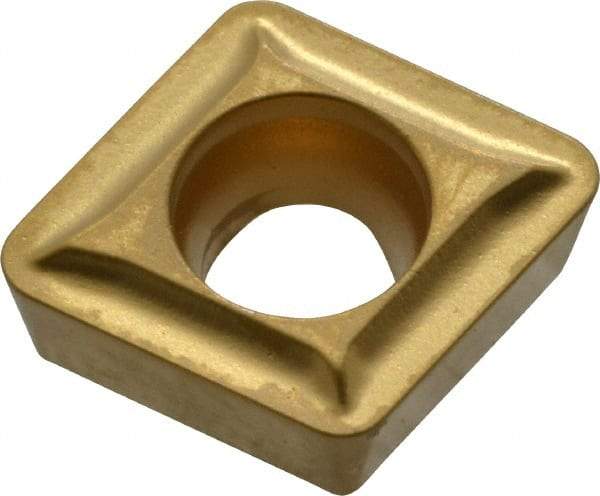 Kennametal - CPMT21.52 LF Grade KC850 Carbide Turning Insert - TiC/TiCN/TiN Finish, 80° Diamond, 1/4" Inscr Circle, 3/32" Thick, 1/32" Corner Radius - Eagle Tool & Supply