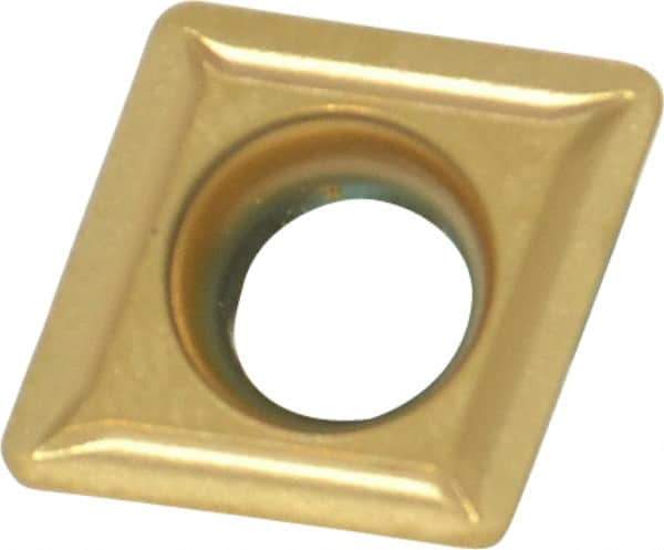 Kennametal - CPMT32.52 LF Grade KC850 Carbide Turning Insert - TiC/TiCN/TiN Finish, 80° Diamond, 3/8" Inscr Circle, 5/32" Thick, 1/32" Corner Radius - Eagle Tool & Supply