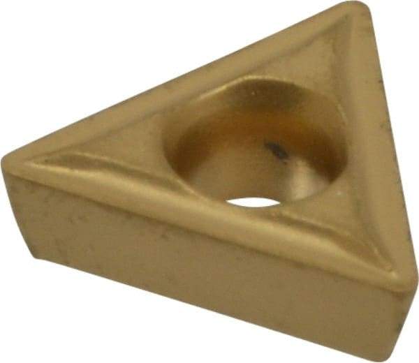 Kennametal - TPMT1.81.51 LF Grade KC850 Carbide Turning Insert - TiC/TiCN/TiN Finish, 60° Triangle, 7/32" Inscr Circle, 3/32" Thick, 1/64" Corner Radius - Eagle Tool & Supply