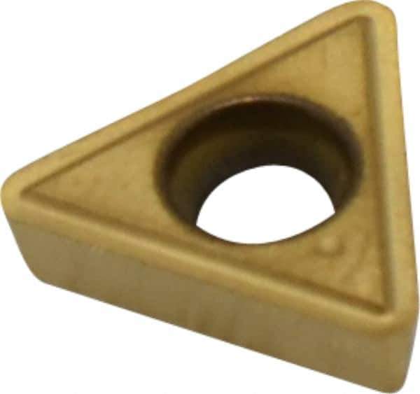Kennametal - TPGM21.52 Grade KC730 Carbide Turning Insert - TiN Finish, 60° Triangle, 1/4" Inscr Circle, 3/32" Thick, 1/32" Corner Radius - Eagle Tool & Supply