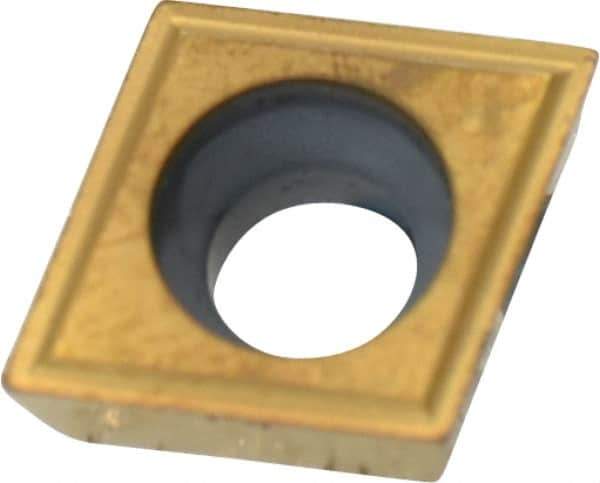 Kennametal - CPGM32.50.5 Grade KC730 Carbide Turning Insert - TiN Finish, 80° Diamond, 3/8" Inscr Circle, 5/32" Thick, 0.0079" Corner Radius - Eagle Tool & Supply