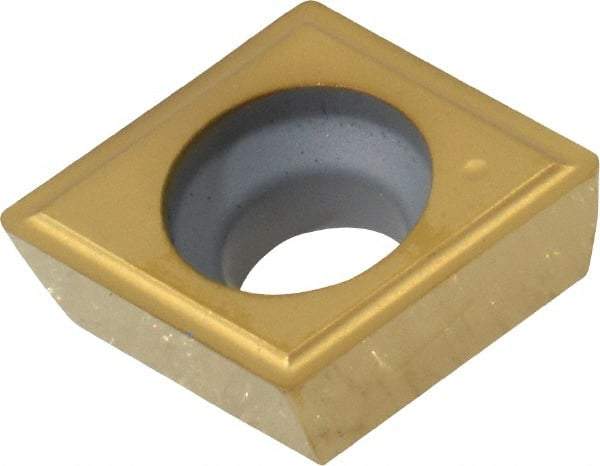 Kennametal - CPGM32.51 Grade KC730 Carbide Turning Insert - TiN Finish, 80° Diamond, 3/8" Inscr Circle, 5/32" Thick, 1/64" Corner Radius - Eagle Tool & Supply