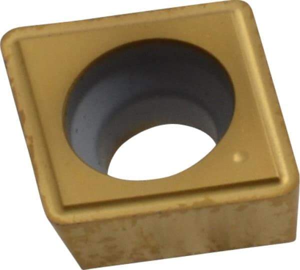 Kennametal - CPGM32.52 Grade KC730 Carbide Turning Insert - TiN Finish, 80° Diamond, 3/8" Inscr Circle, 5/32" Thick, 1/32" Corner Radius - Eagle Tool & Supply