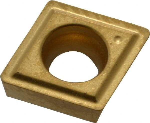 Kennametal - CPGM21.51 Grade KC850 Carbide Turning Insert - TiC/TiCN/TiN Finish, 80° Diamond, 1/4" Inscr Circle, 3/32" Thick, 1/64" Corner Radius - Eagle Tool & Supply